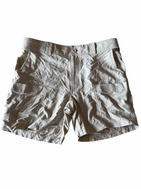 Men's Khaki Utility Outdoor Shorts - Lightweight Casual Cargo M